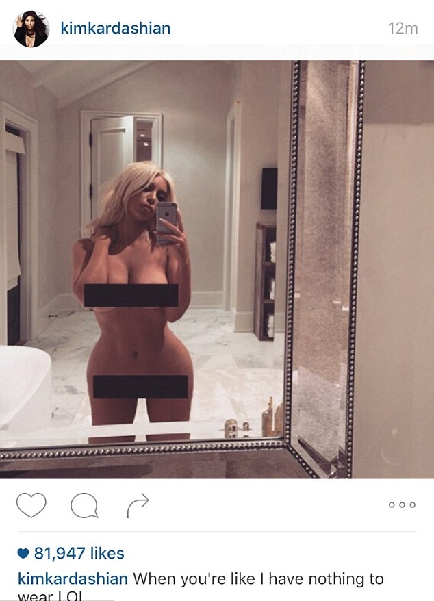 dan cari add photo kim kardashian posts nude bathroom selfie