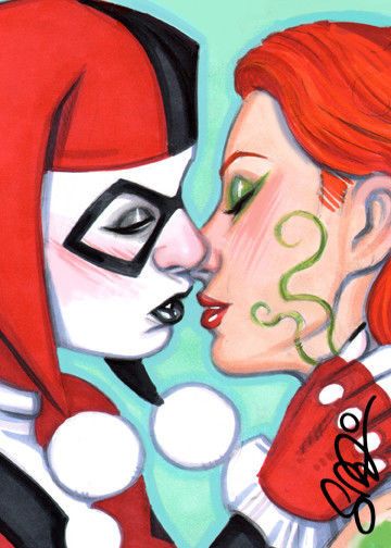 benita henry recommends harley quinn poison ivy kiss pic