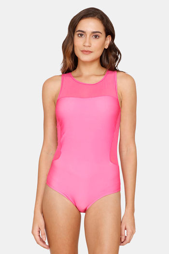 ashley mallari add photo minimal coverage transparent one piece swimsuit