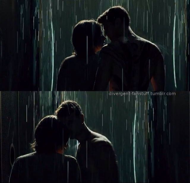 the rain shower scene