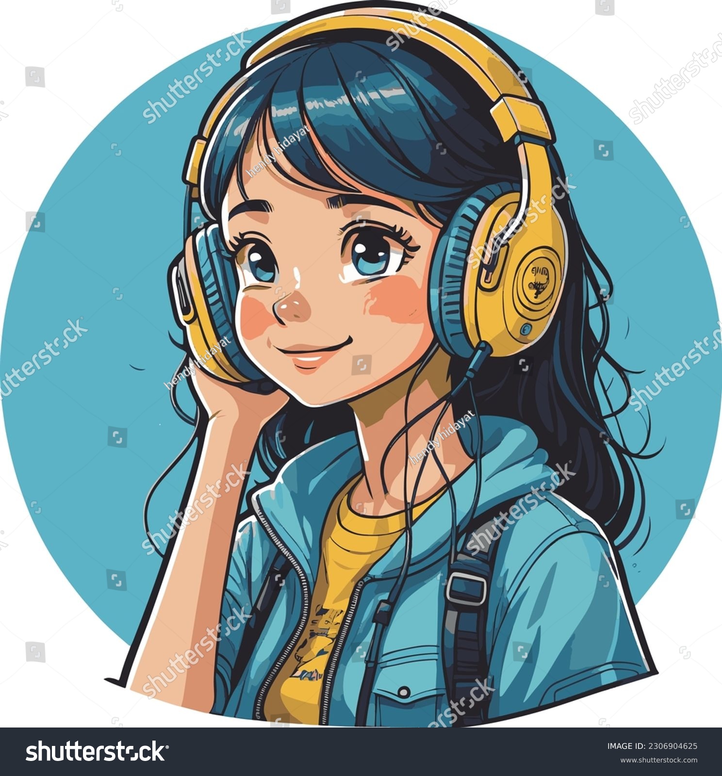 along chiqs share anime girl wearing headphones photos