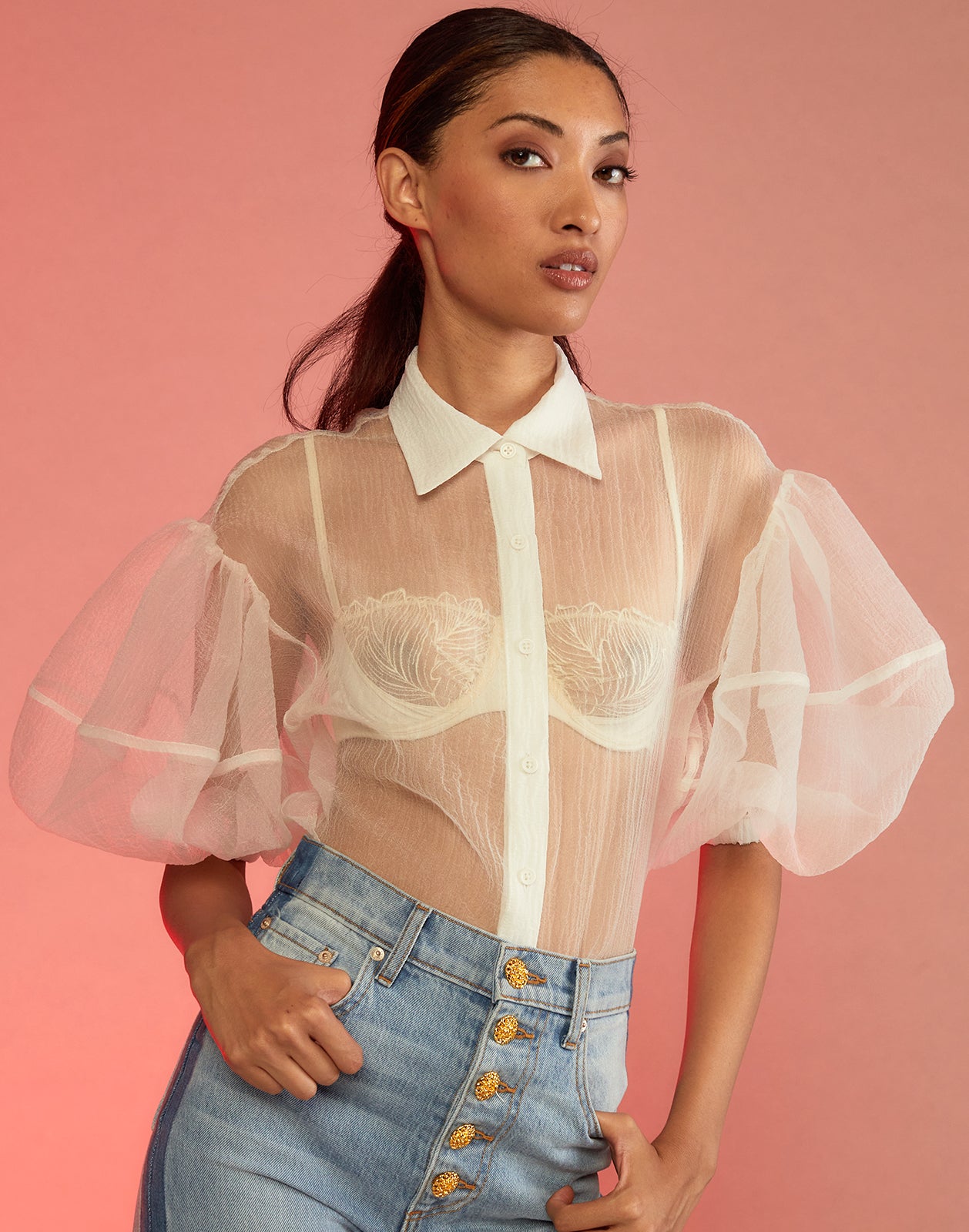 david rubinger recommends See Through Blouses Images