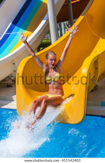 bikini vs water slide