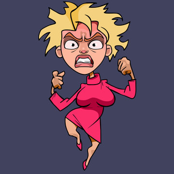 crazy woman picture cartoon