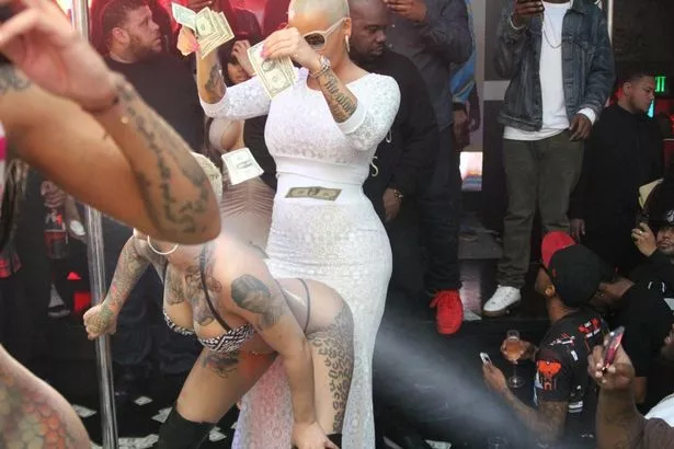 amber rose stripping video