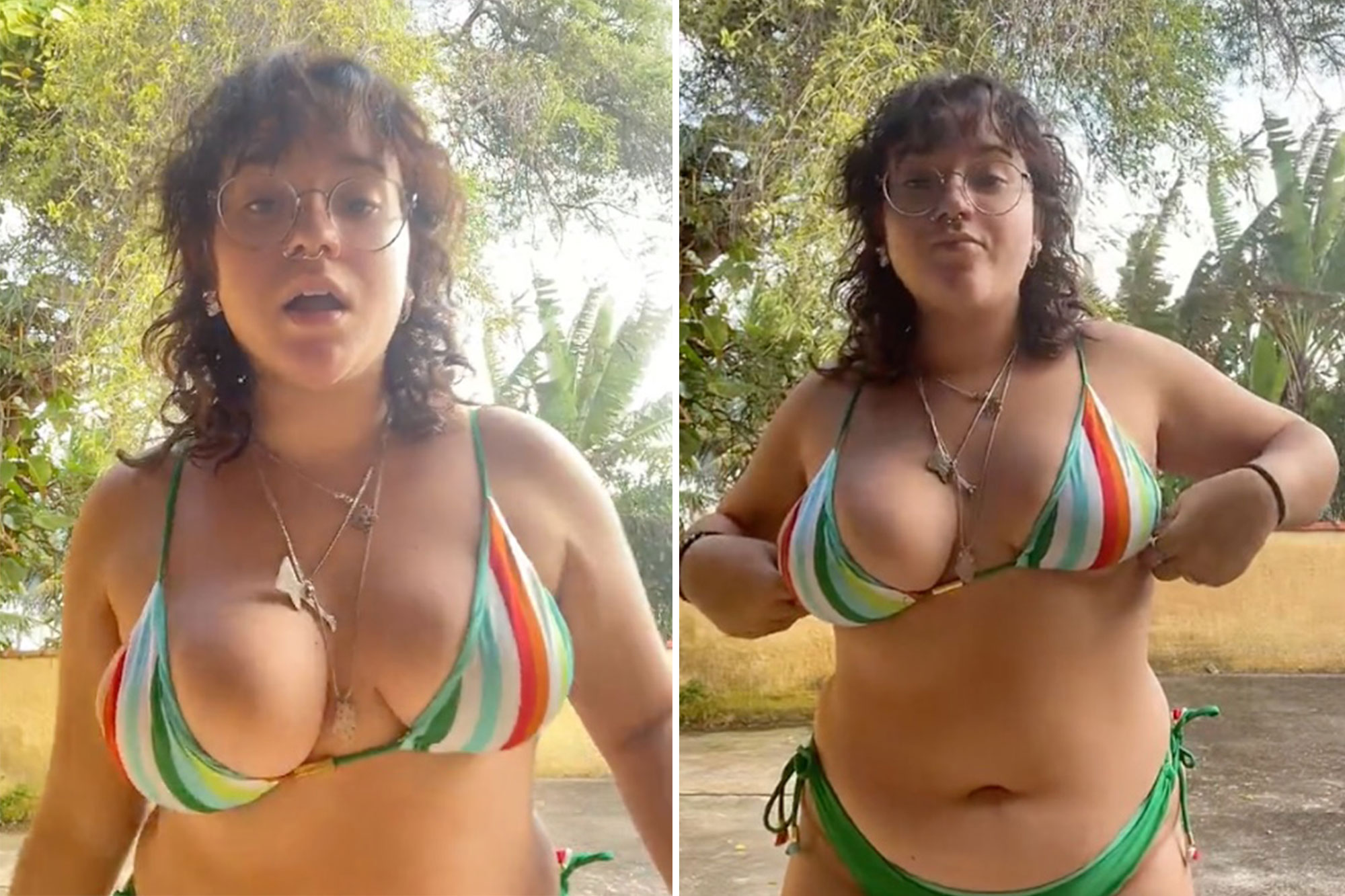 agnes simanjuntak share huge boobs small bikini photos