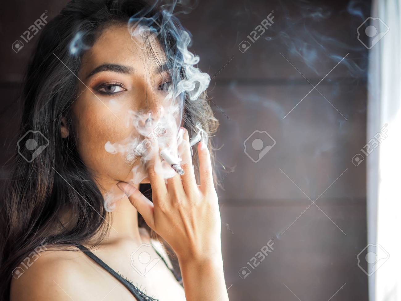 beautiful women smoking weed