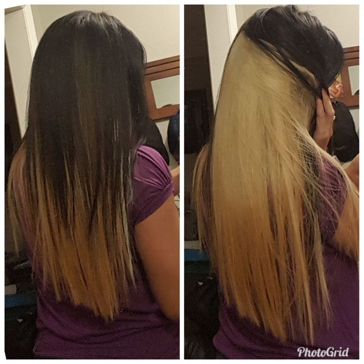 black and blonde underneath hair