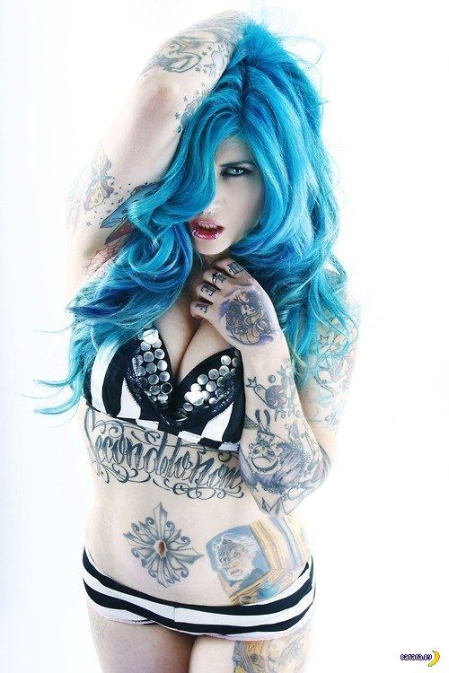 al walter recommends blue hair tattoo girl nude pic