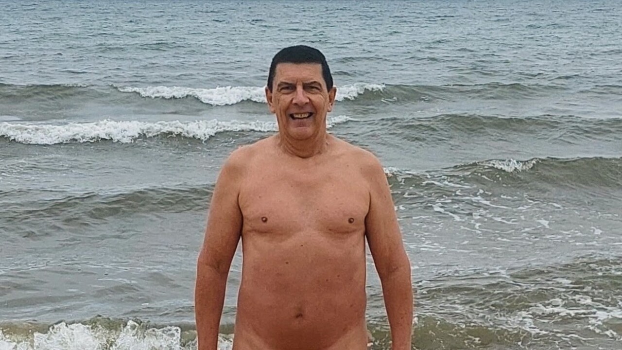 nude beach old man
