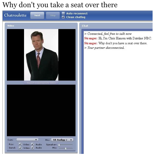 chat roulette screen shots