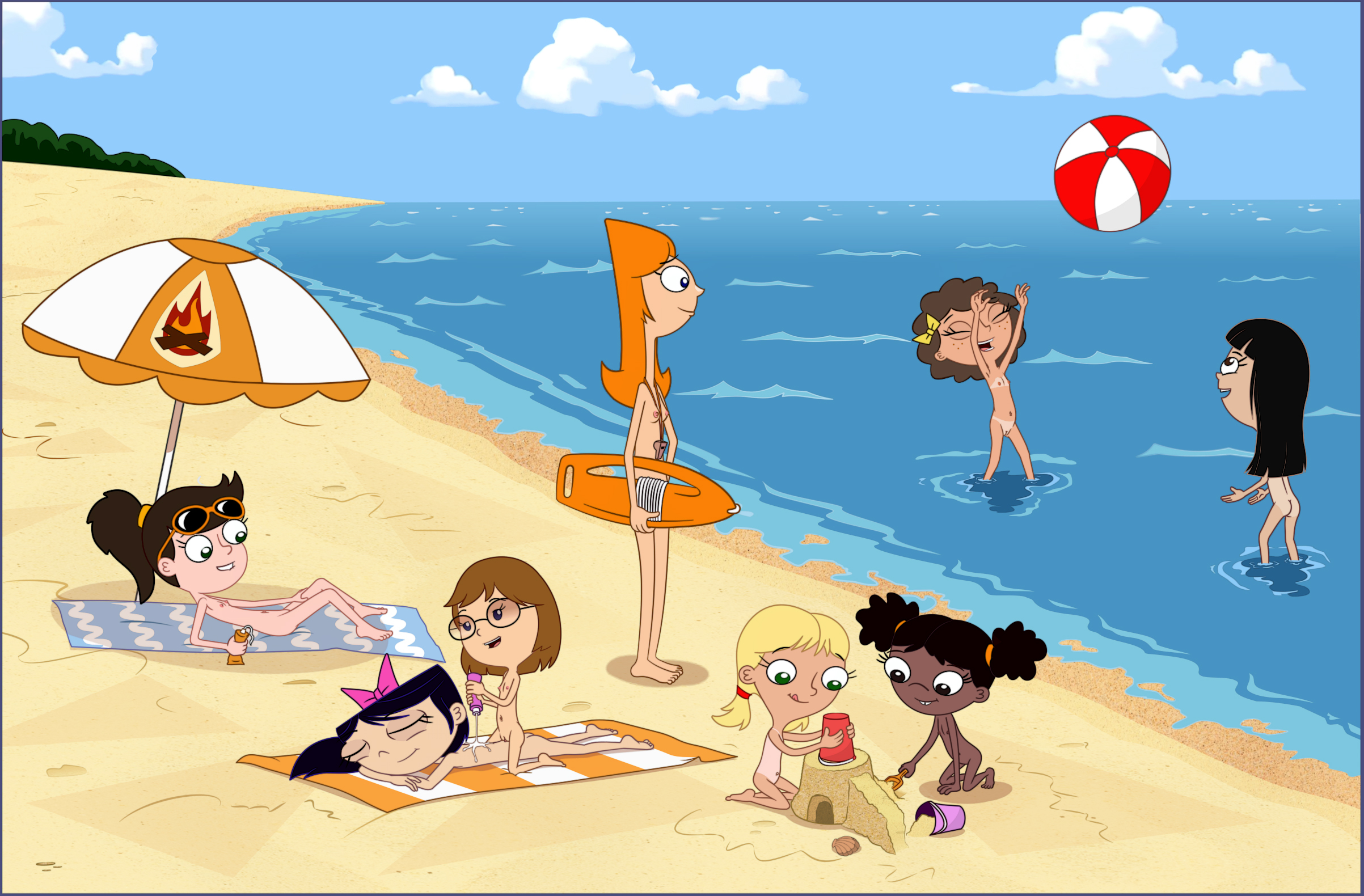Best of Candace phineas and ferb on beach porn