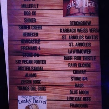 dilip chandel recommends the leaky barrel san antonio pic