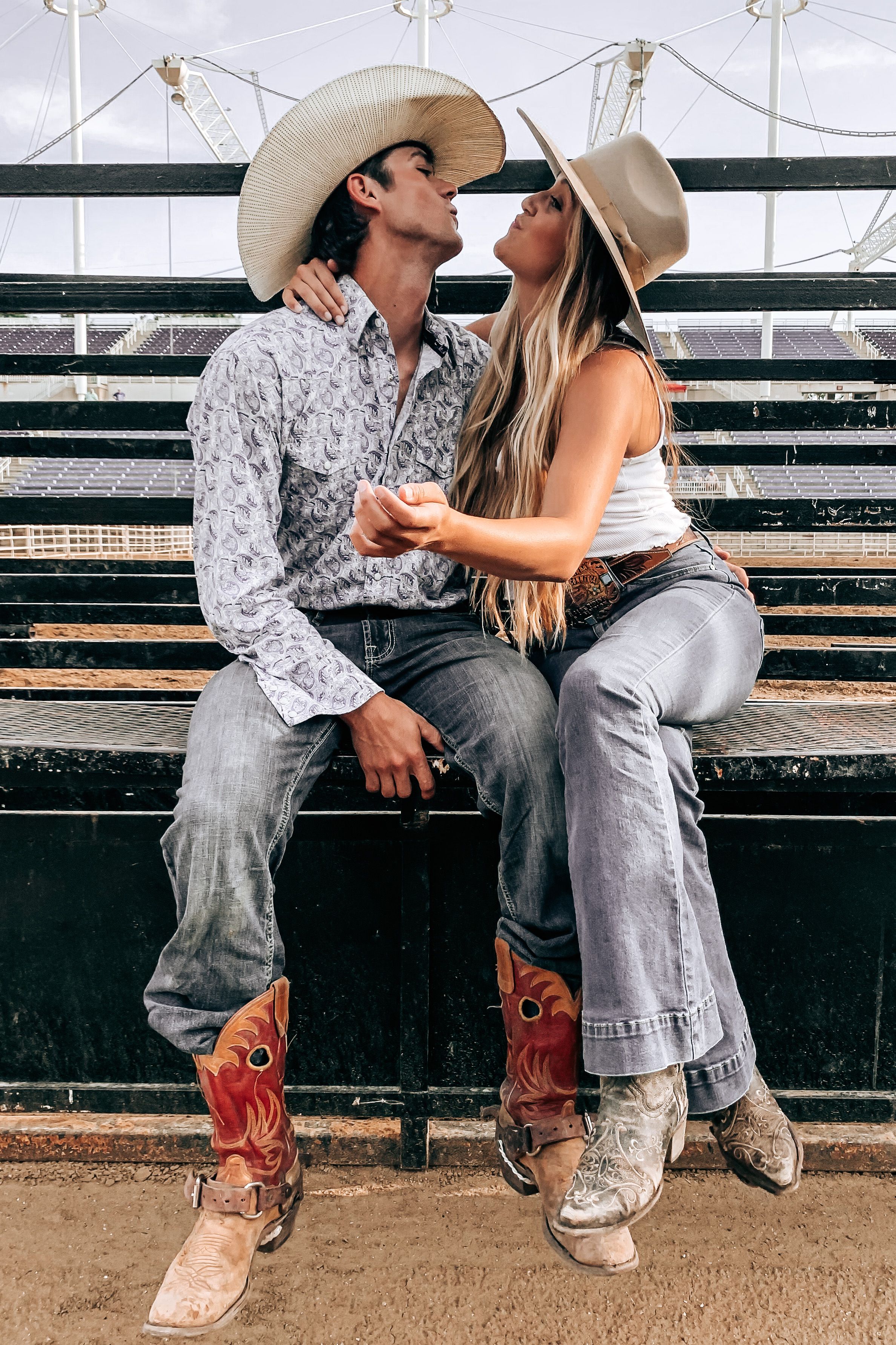 cute cowboy cowgirl rodeo couple