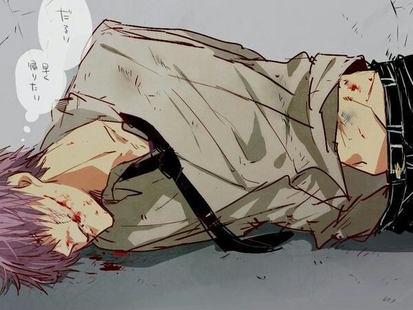 anime boy beat up