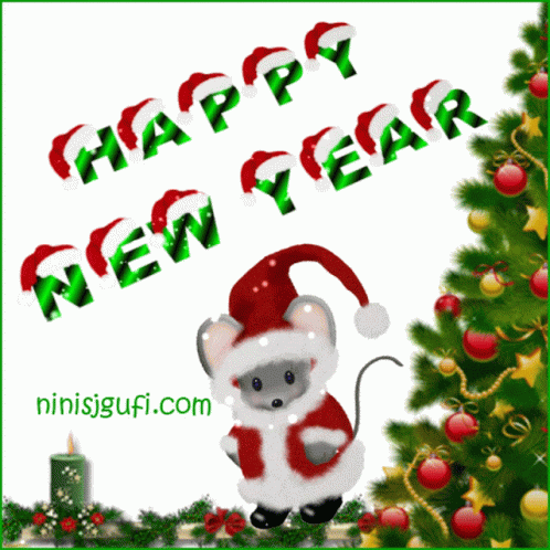merry christmas and happy new year 2020 gif