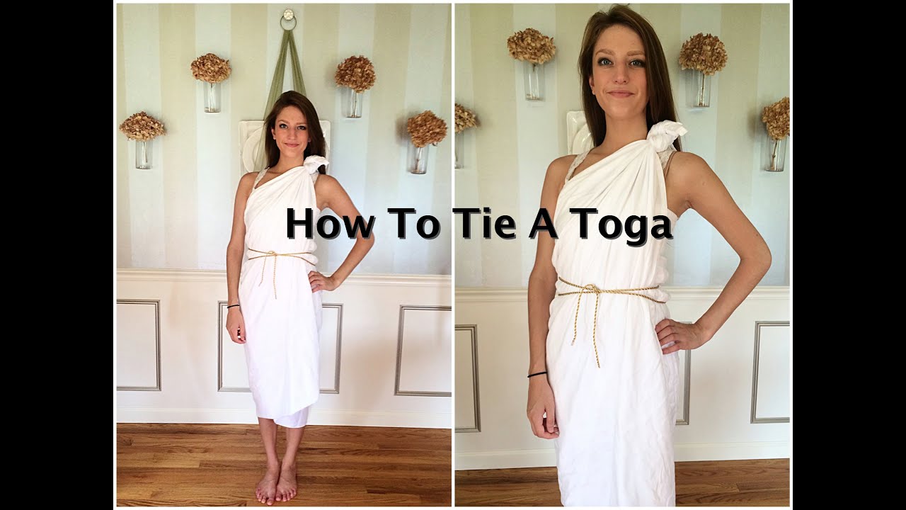 amel smile recommends making a toga with a sheet pic
