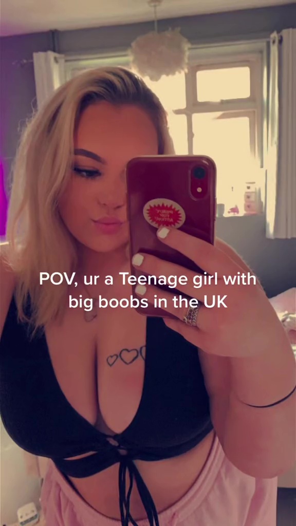 Best of Huge fake tits teen