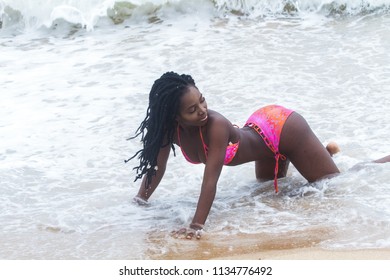 Ebony Beach Babes ass sexy