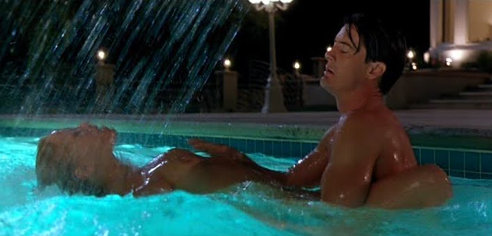 byron kiser share elizabeth berkley pool scene photos