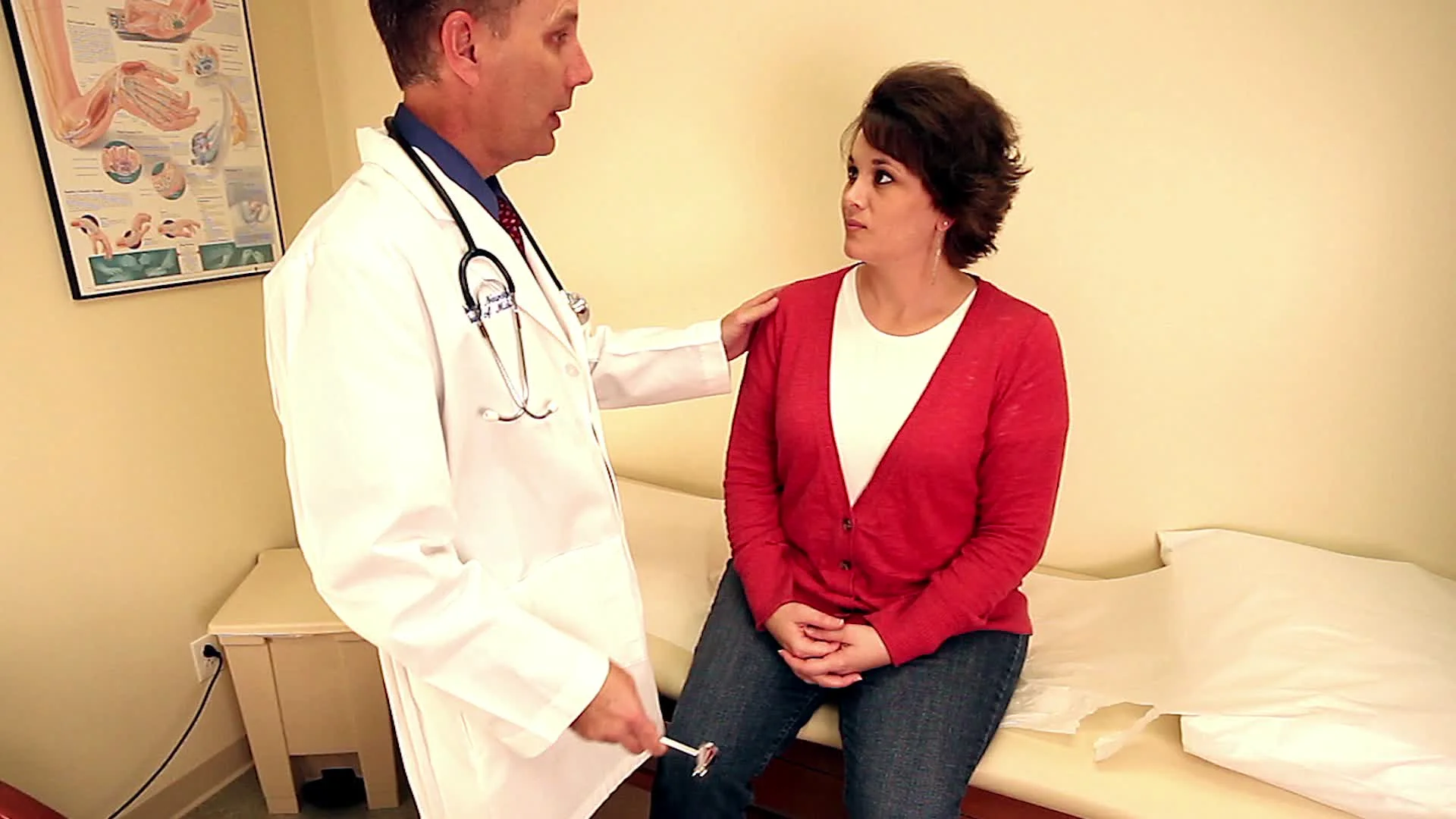 barbara rooks add female doctor checking male photo