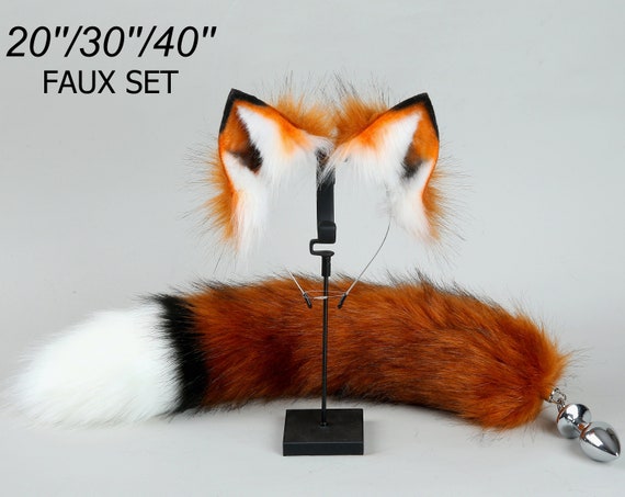 fox tail butt plug and ears