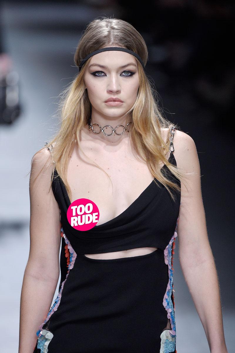 ankit dhyani recommends Gigi Hadid Nip Slip Versace