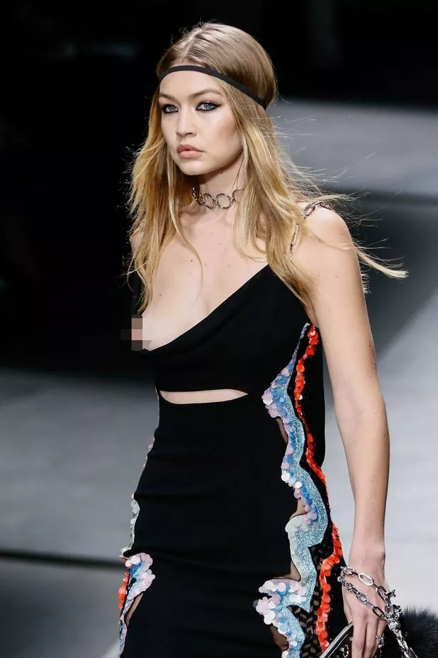 diana rojo recommends Gigi Hadid Nip Slip Versace