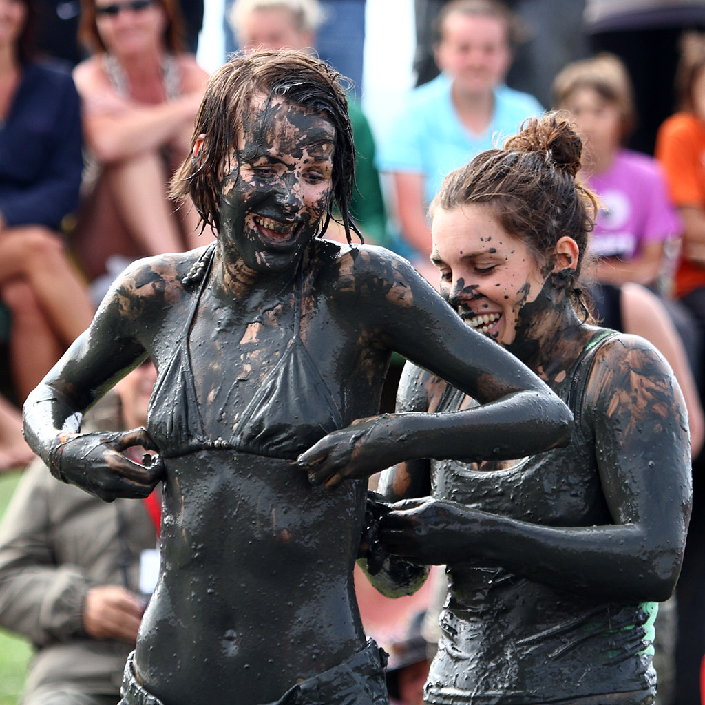 Girl Mud Wrestle, Women Mud Wrestling by Bettmann