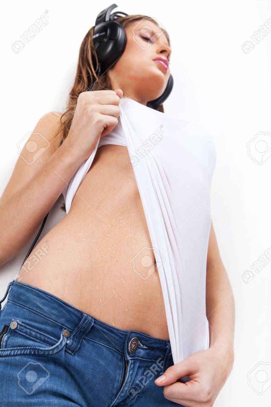 aoife machale add girl pulls down shirt photo