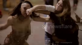 girls fight in parking lot