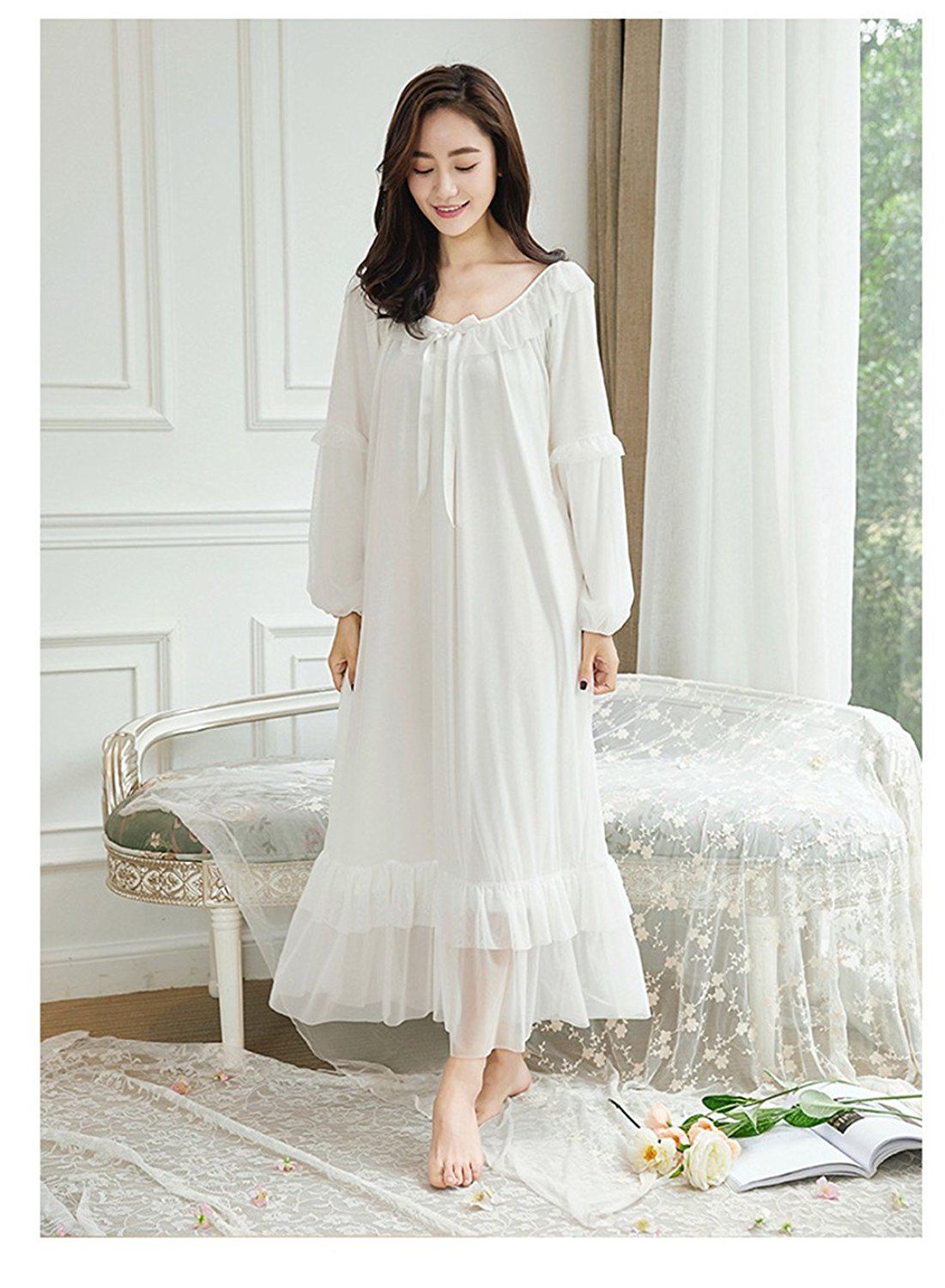 girls old fashioned nightgown