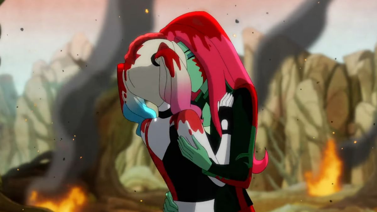 anthony trupia recommends harley quinn poison ivy kiss pic
