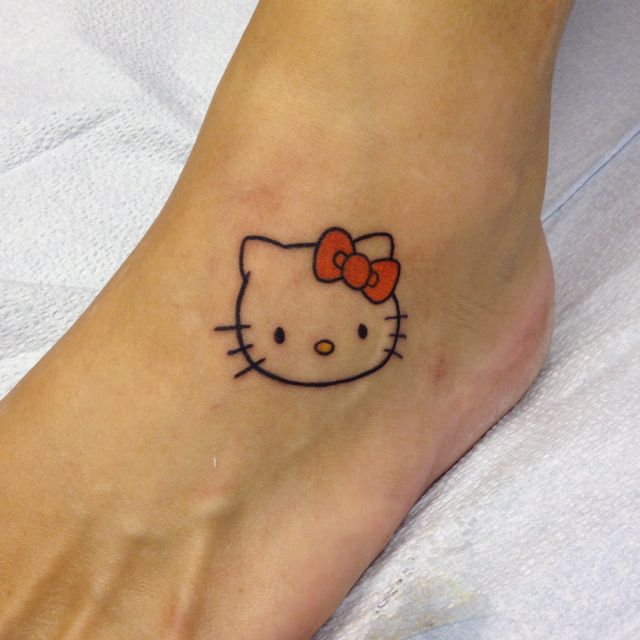 dino mazzone add photo hello kitty ankle tattoo