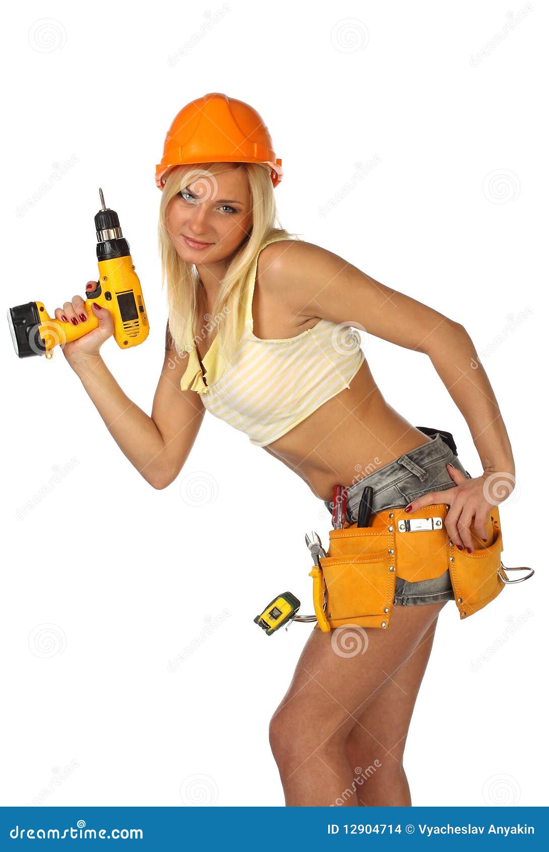hot female construction worker