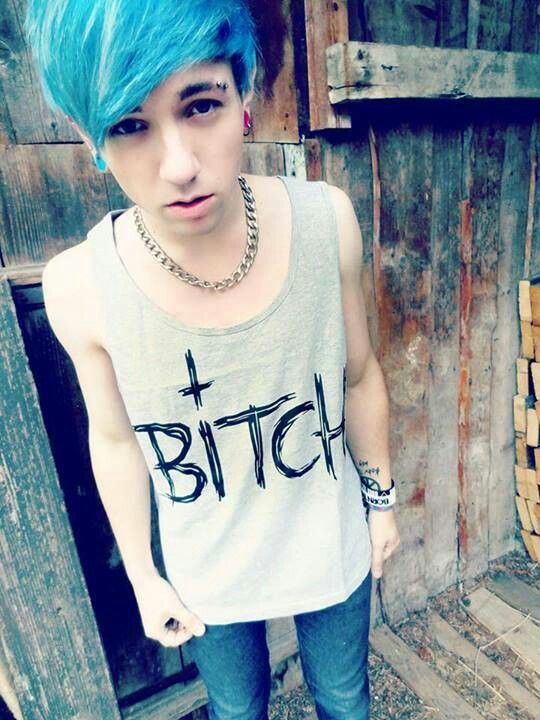 charles hitt share hot guys with blue hair photos