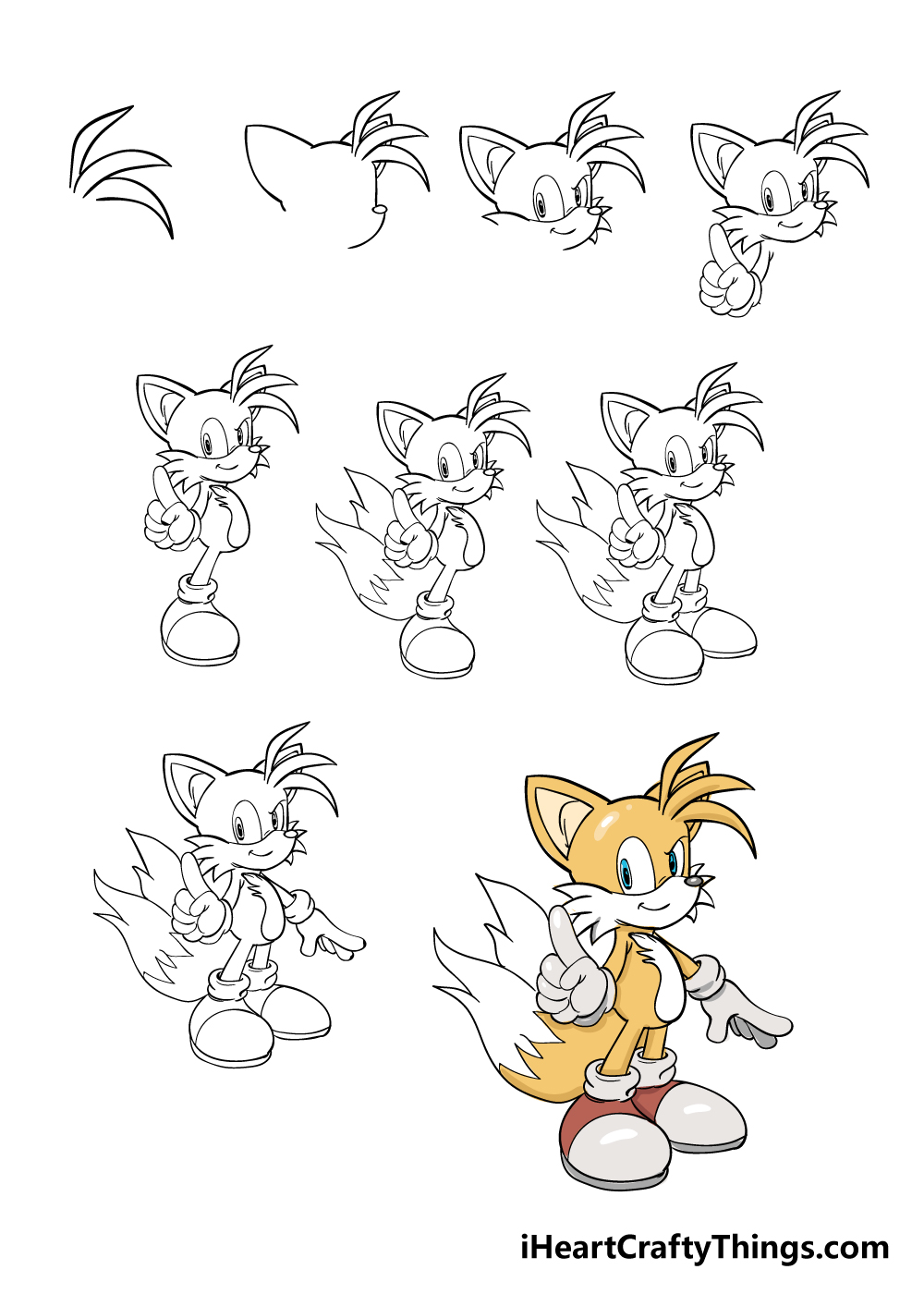 How To Draw Tails The Fox chat site