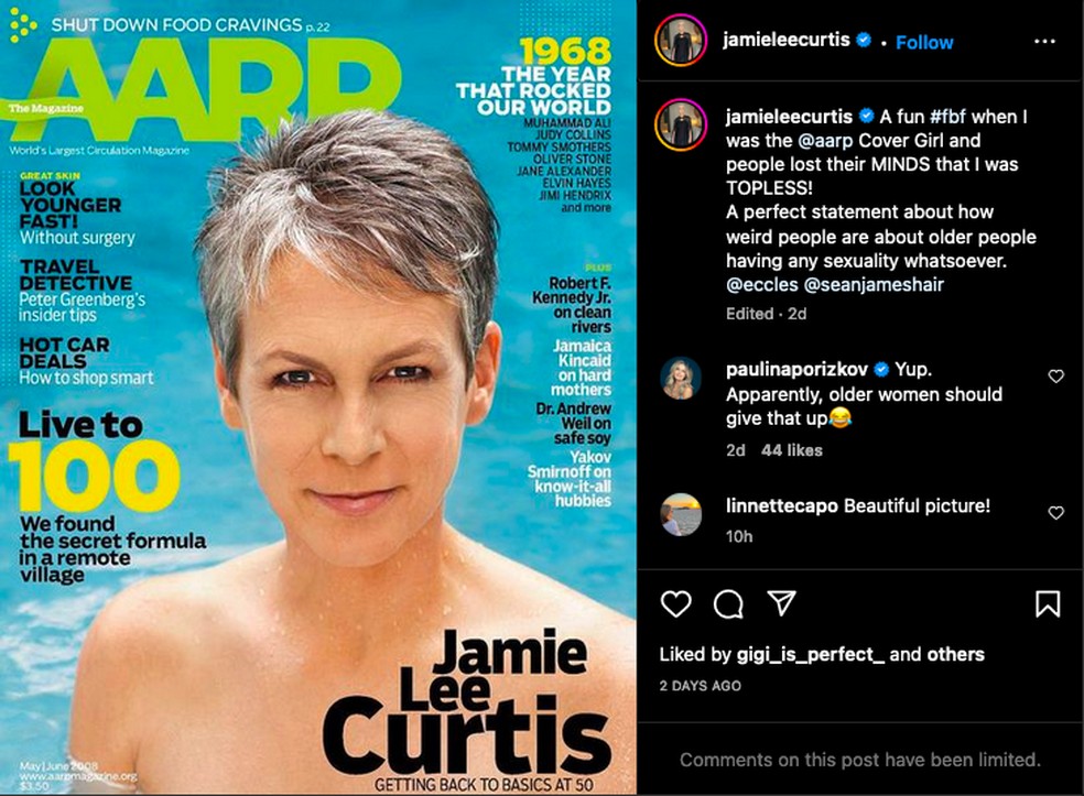 Jamie Lee Curtis Toples onagusame tatematsurimasu