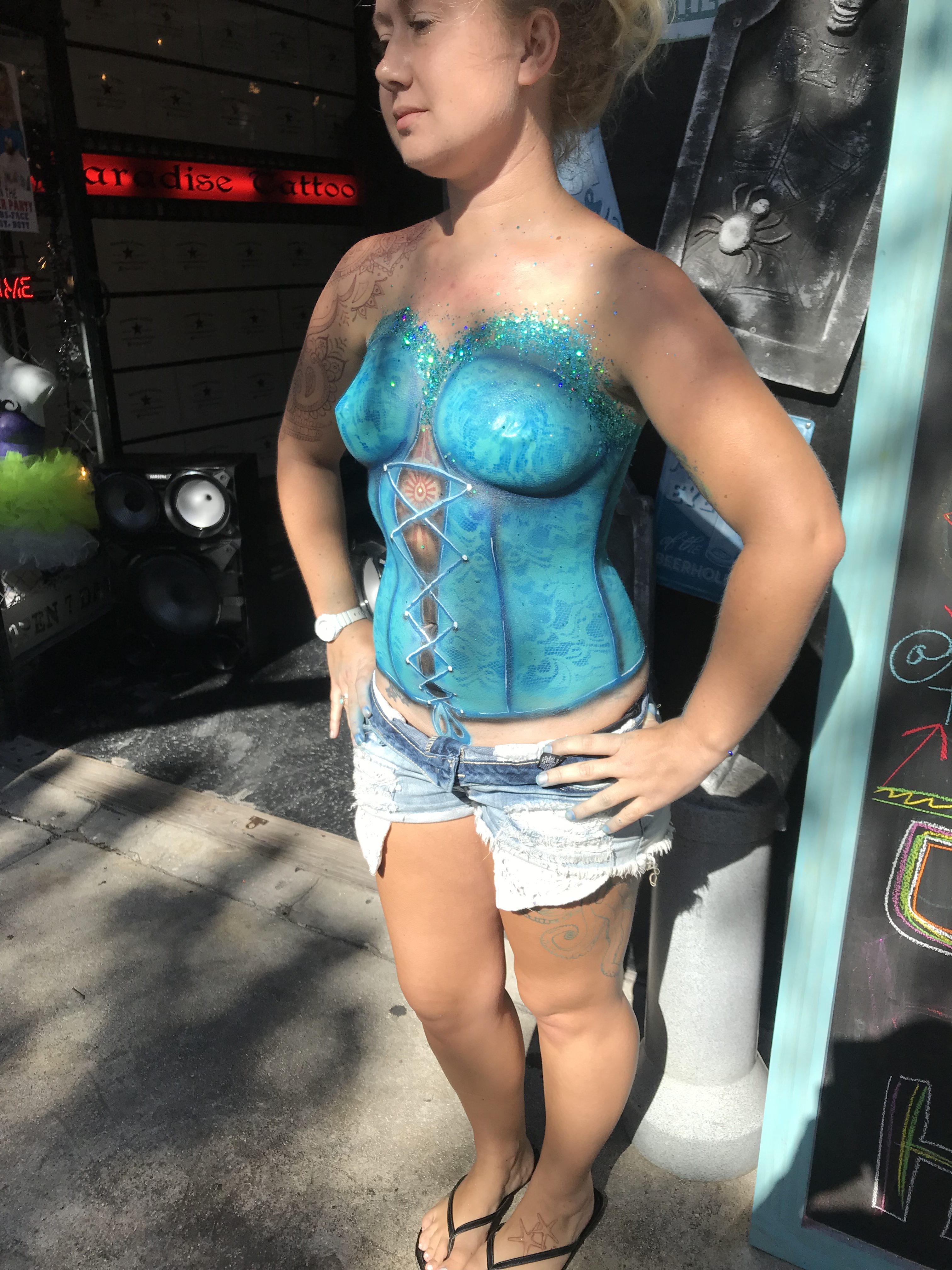 Key West Body Paint moment xxx