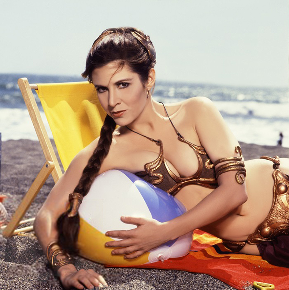 ashley emmett recommends leia gold bikini beach pic