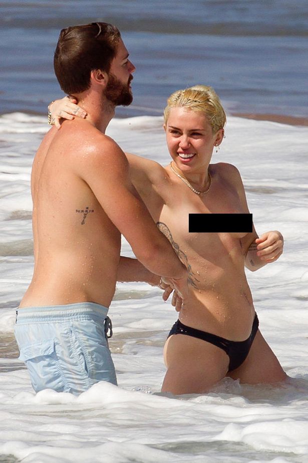 cara pinckney recommends miley cyrus nude on beach pic