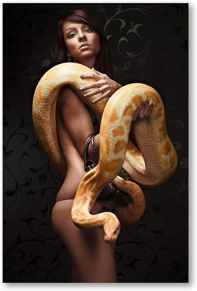 naked woman with snake