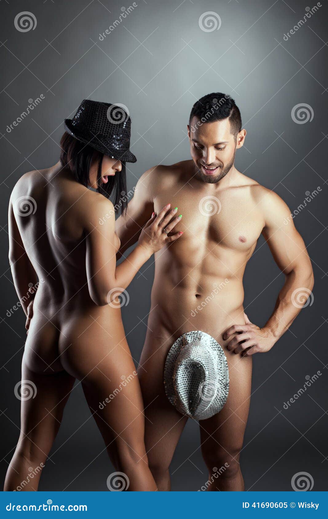 nude women with men