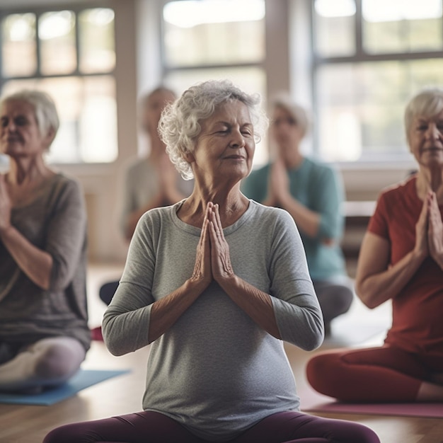 doug boughton share older women doing yoga photos