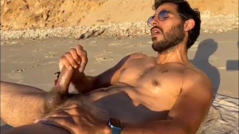 Best of Porn man masturbating on beach
