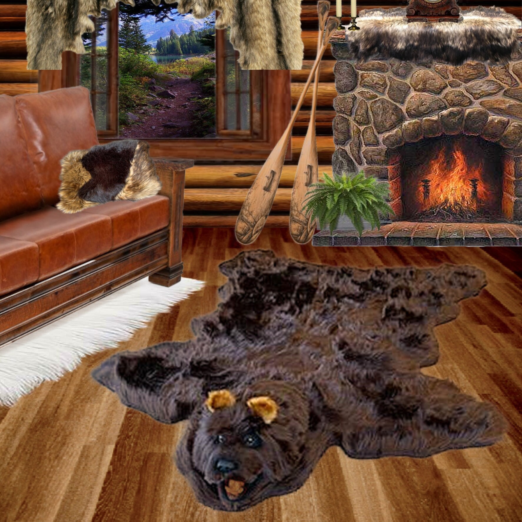 angus whelan recommends romantic bear skin rug in front of fireplace pic