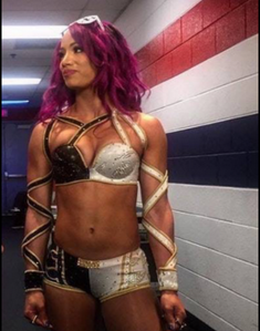 Sasha Banks Nude Pictures on trampolines