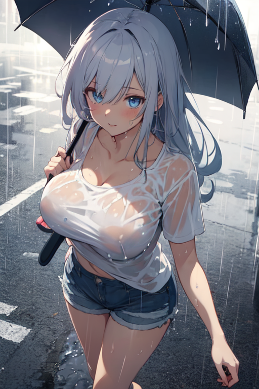 Sexy Anime Girl Wet by alex