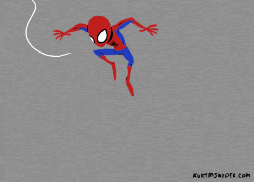 spider man web slinging gif