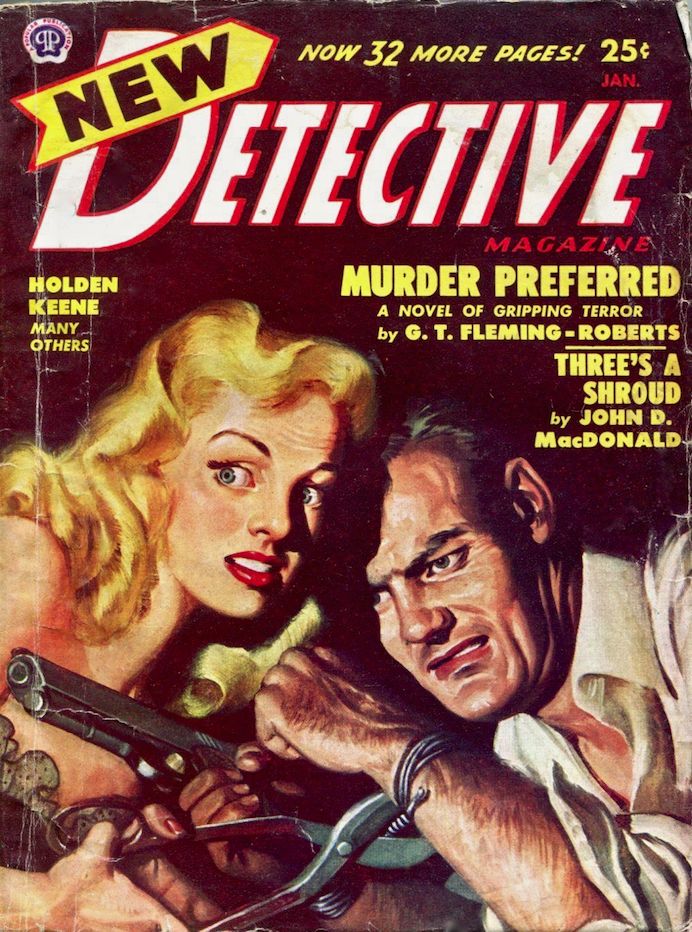 aj schafer add photo vintage detective magazine covers